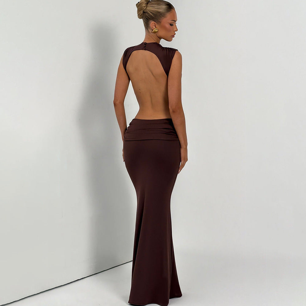 Livia Open-Back Maxi Dress