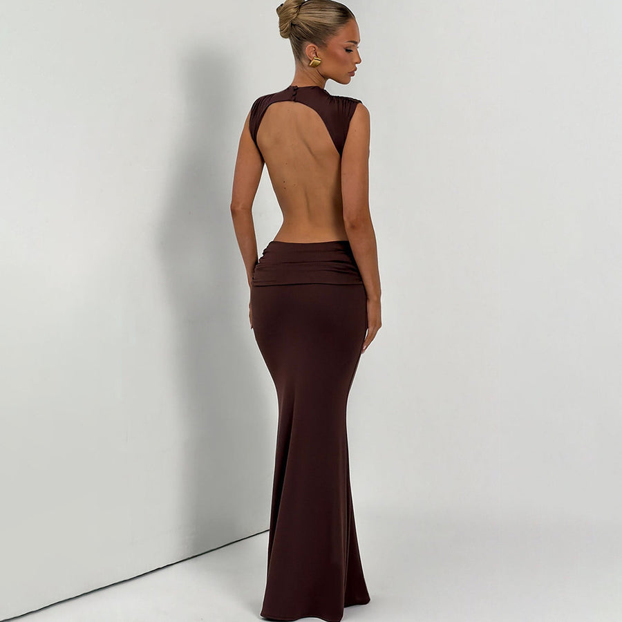 Livia Open-Back Maxi Dress