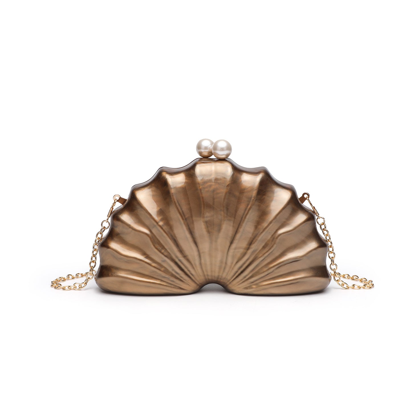 Pearl Shell Clutch — Iridescent