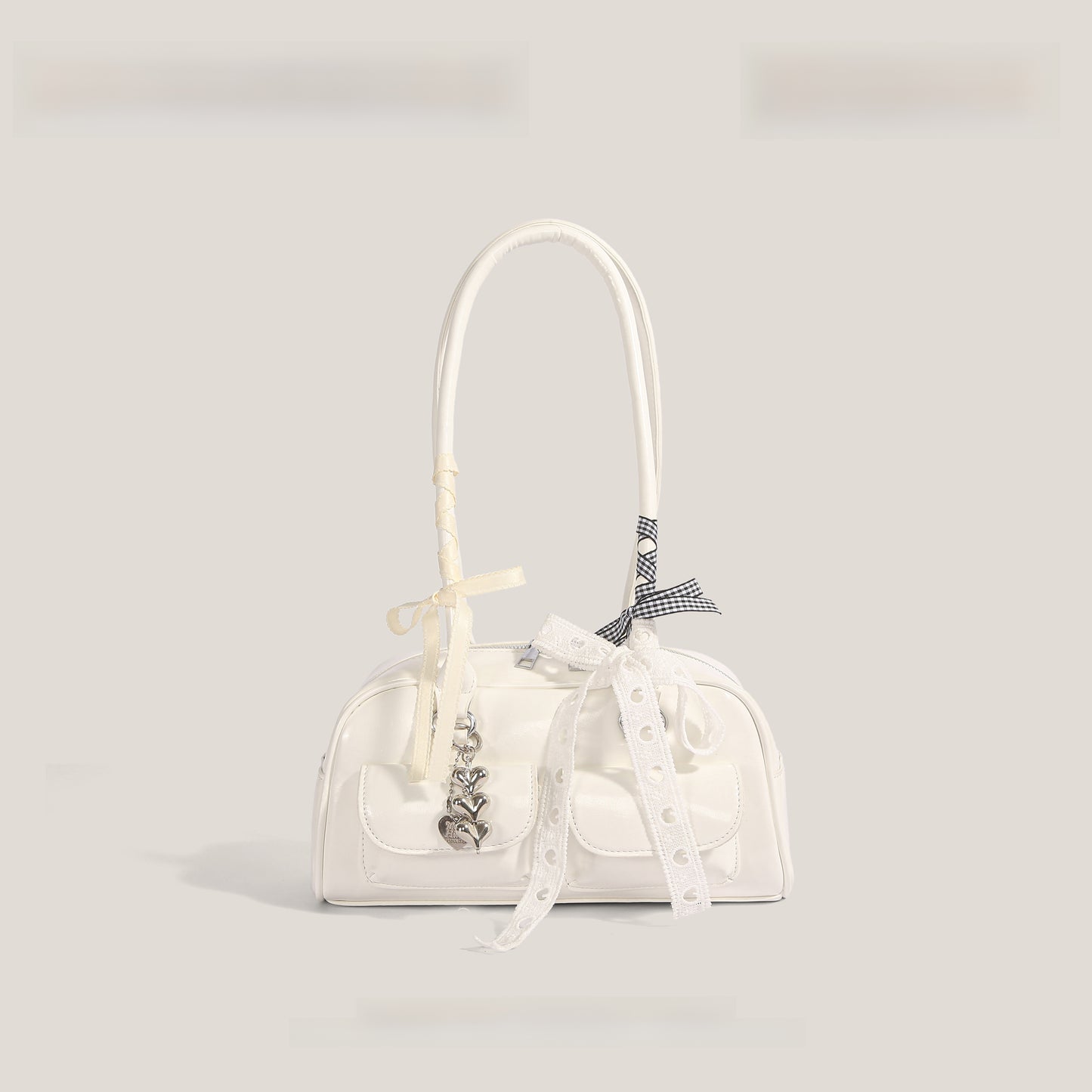 Tote Bag with Silk Scarf Pendant